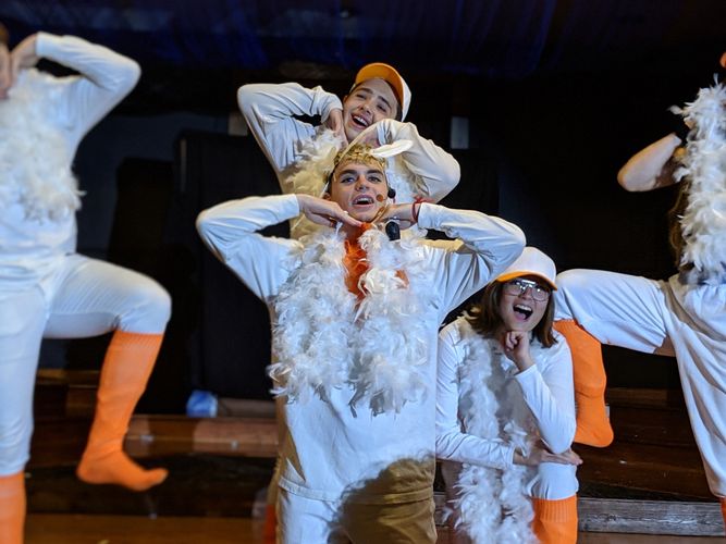 TheLittleMermaidJr-ScuttletheSeagullandhisgangofSeagullsperformasonganddance Fine Arts at Haywood Christian Academy